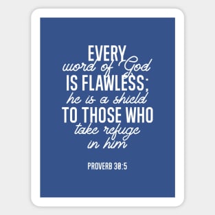 Proverb 30:5 Bible Verse (White ver) Sticker